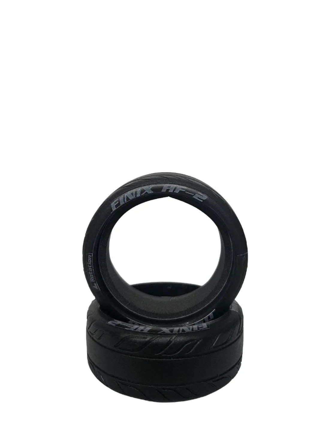 Roues Finix HF-2 de DS Racing pour surface glissante et béton, 2 pièces, pneus résistants pour performance durable.