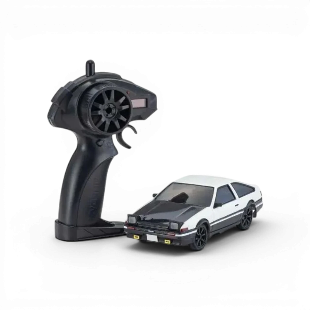 Carrosserie pour mini-z Kyosho, Sprinter Trueno AE86 Initial D, blanc et noir avec détails en fibre de carbone
