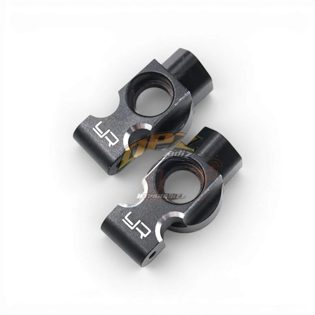 Fusées arrière en aluminium de la série YD2 de Yeah Racing, finition noire, pour voitures RC.