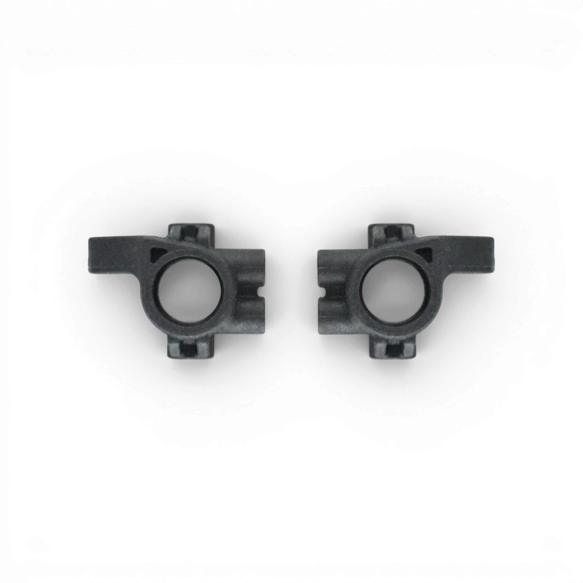 Fusées avant RDX en graphite pour voiture RC, fabriquées par Team Reve D, visibles avec détails en graphite.