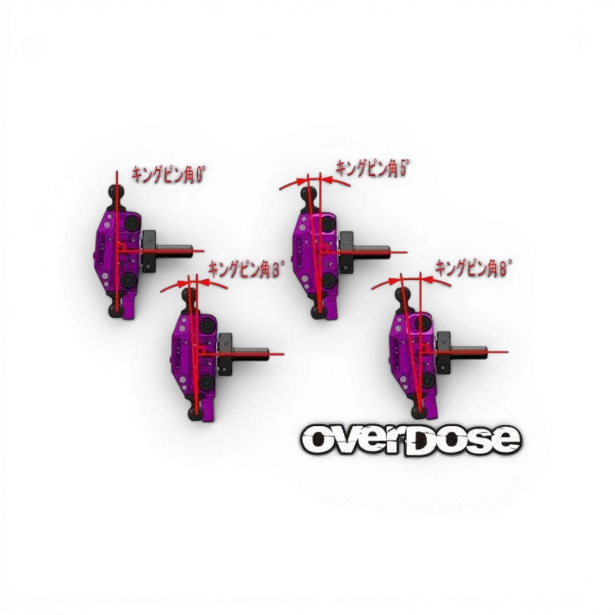 Fusées réglables Type-2 Overdose, pièces détachées pour fusées, montrant la surface métallique et les composants ajustables.