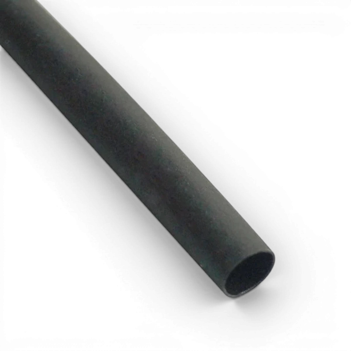 Černá smršťovací bužírka 5 mm o délce 1 metr od značky Beez2b, používaná pro elektrickou izolaci a ochranu kabelů.