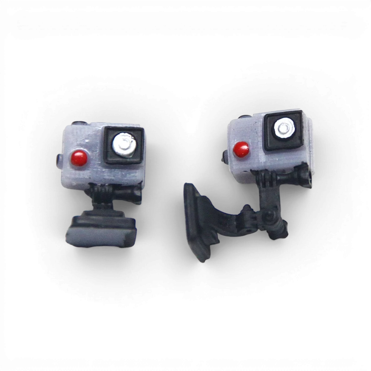 Caméra GoPro V2 de Src Sideways RC avec accessoires de personnalisation, vue latérale de la GoPro sur fond blanc.