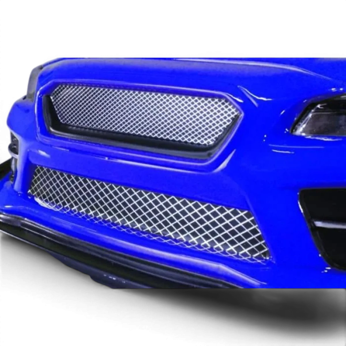 Grille 3D chromée Pandora RC, 210x120mm, pour personnalisation de véhicule, finition brillante et design détaillé.