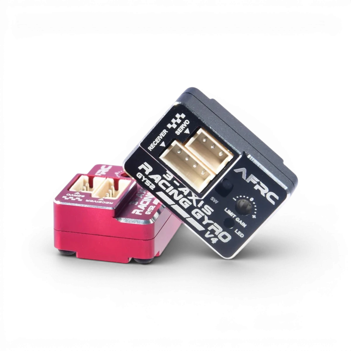 Gyro mini drift AFRC GYS-2 V4, électronique pour drone, avec capteur gyroscopique compact en action.