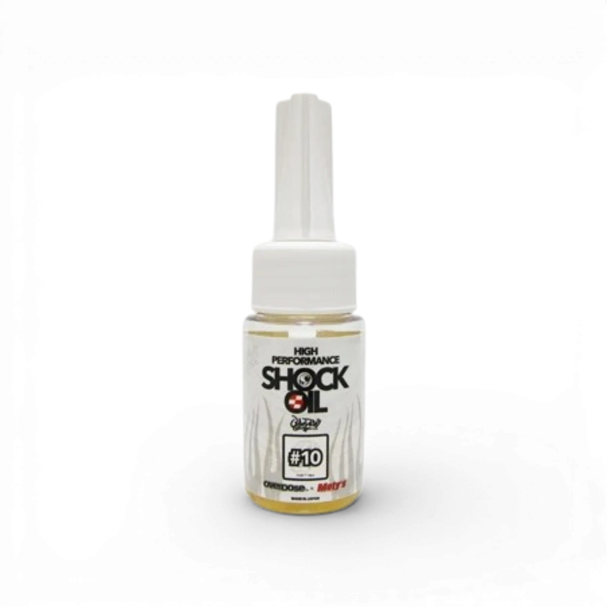 Huile d’amortisseur Overdose x Moty’s #10 pour RC Drift, 30ml, huile de performance pour pièces détachées.