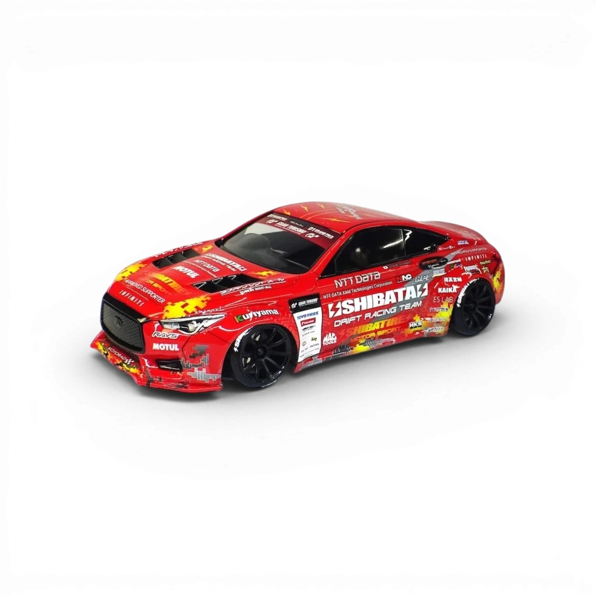Carrosserie Infinity Q60 D1GP de la marque Shibata, détail du design et de la finition de la carrosserie.