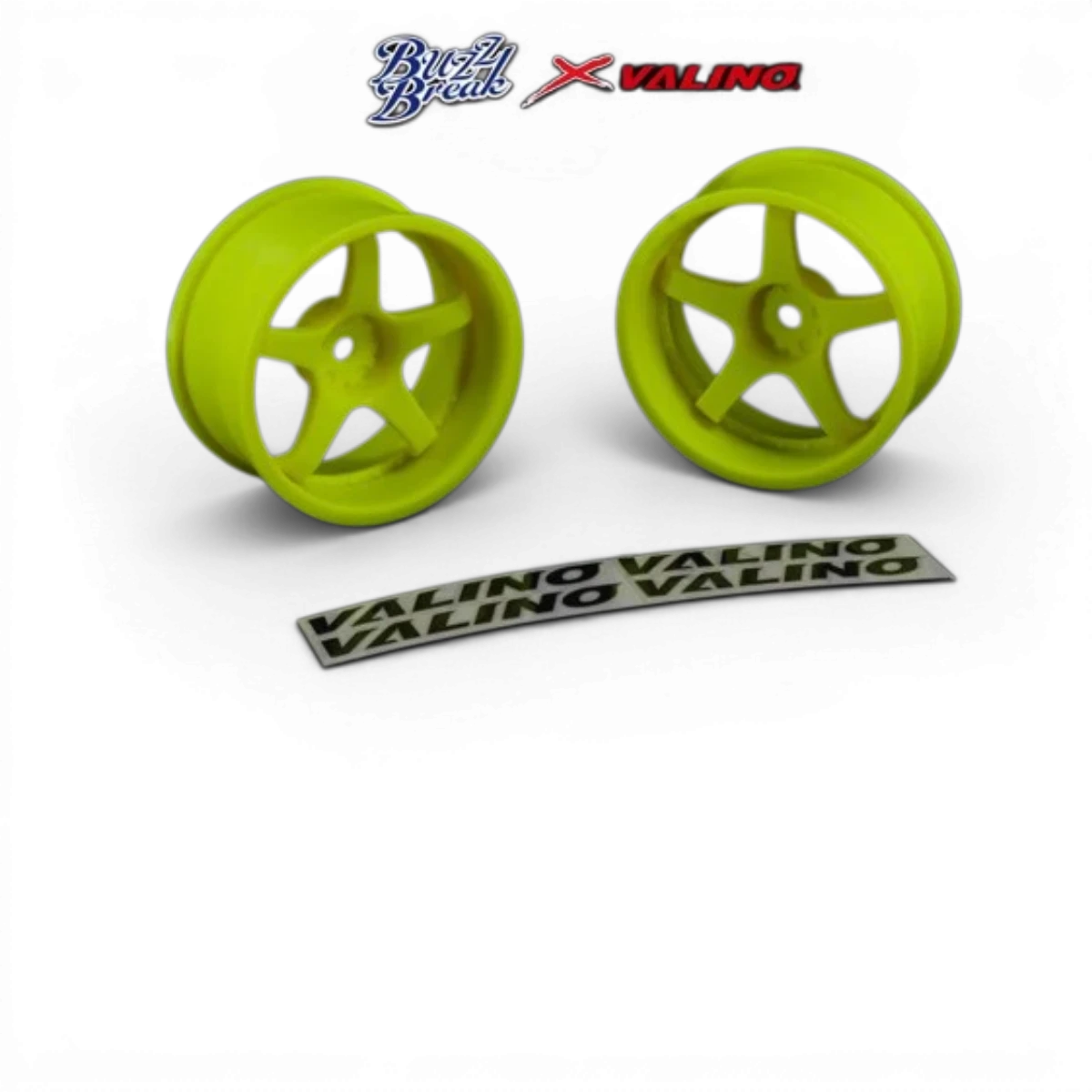 Jante BuzzBreak R-SPEC Gokutan 26 mm offset +7 fluo, roue de vélo avec finition brillante, vue de face.