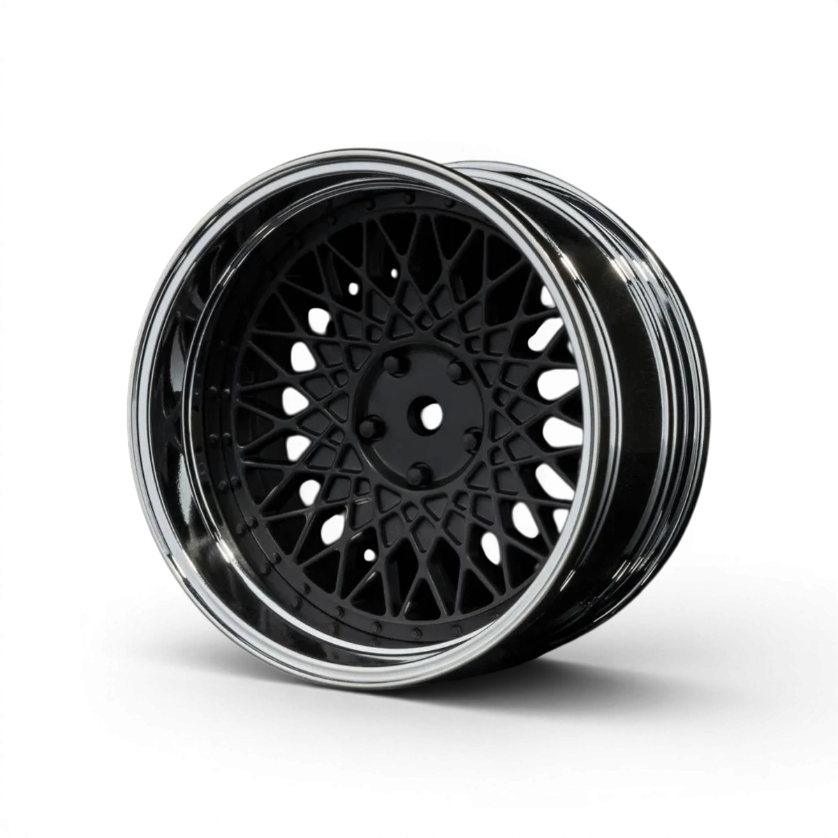 Jantes Max Speed Technology 501 avec offset réglable, finition chrome et noire mate, vue de face sur fond blanc.