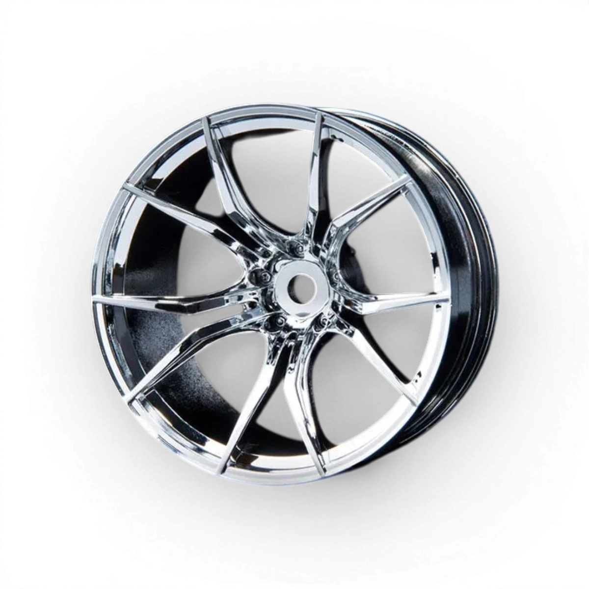 Jantes FX +11 Chrome de Max Speed Technology, roues en alliage chromé avec finition brillante, visibles en gros plan.