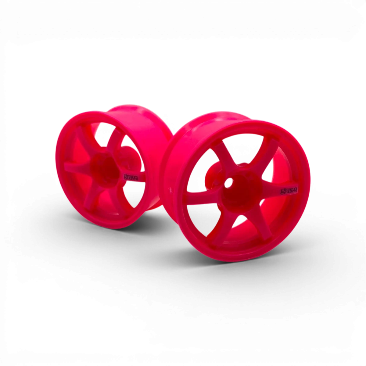 Jantes Gram LIGHTS 57D +6 en rose, roues légères pour voiture, fabriquées par Custom lab's, vue de face avec design élégant