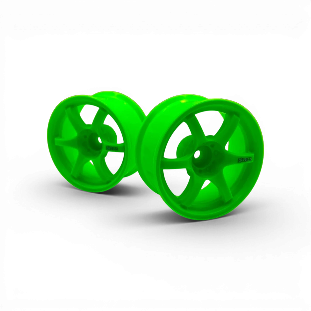 Jantes Gram LIGHTS 57D +6 de couleur verte pour voitures, modèle léger, avec design moderne, par Custom lab's