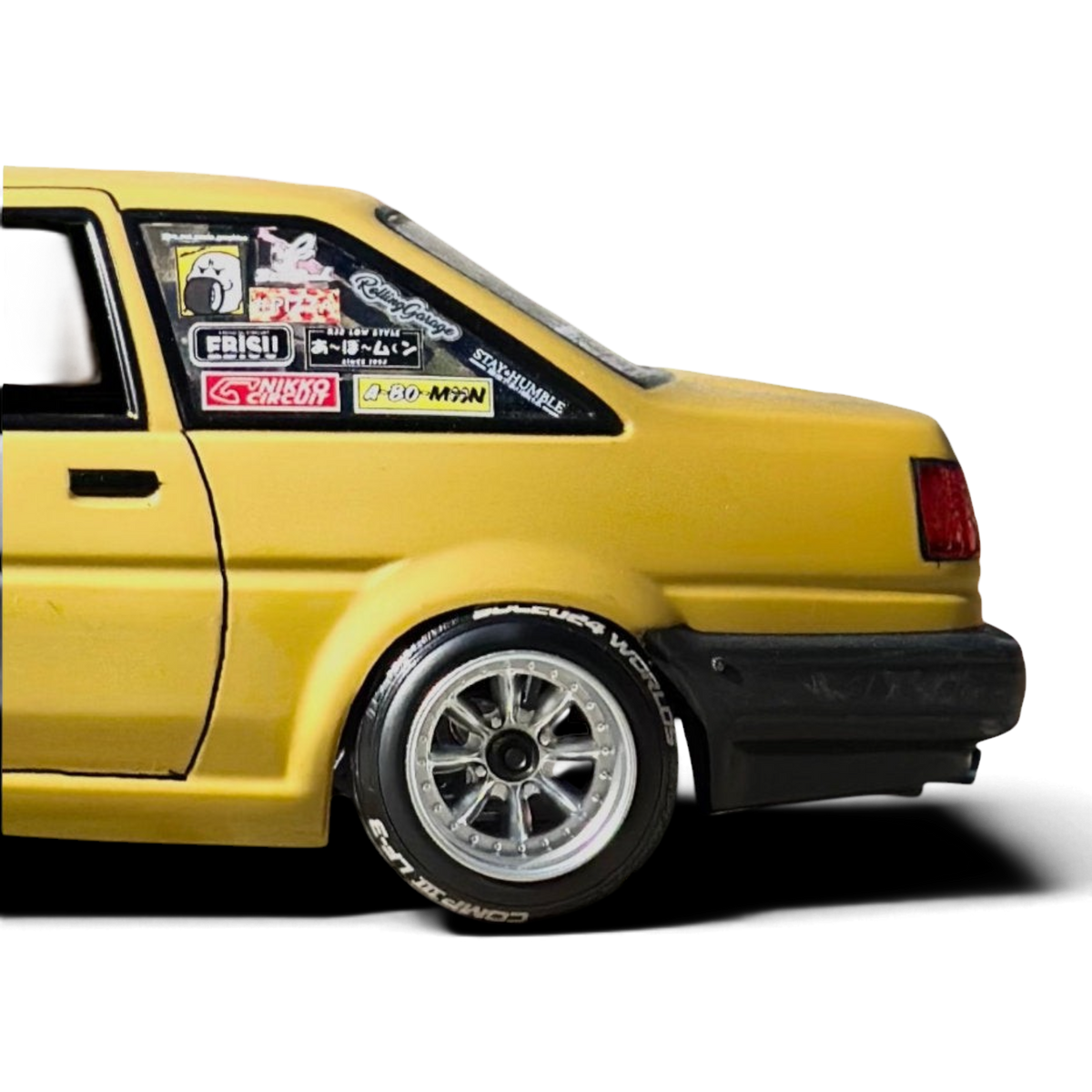 Jantes RIMS PANA 8-rayon style 1/10 en métal ton gun, avec décalage de 6 mm, conçues par HAYASHI GARAGE.