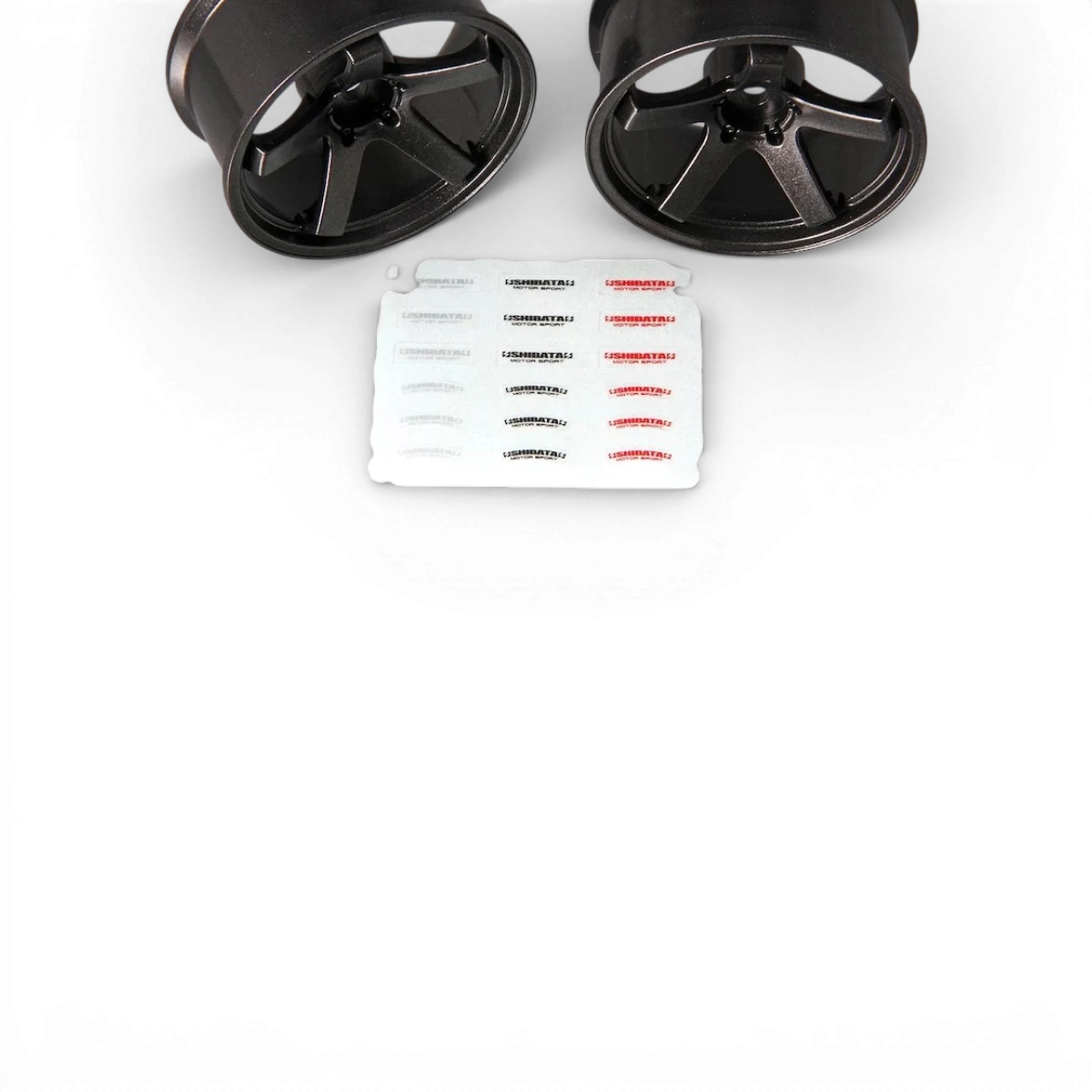 Jantes Shiba Wheel F23 Gun Metal avec décalage +7, roues en alliage pour voiture, finition gris foncé, marque SHIBATA.