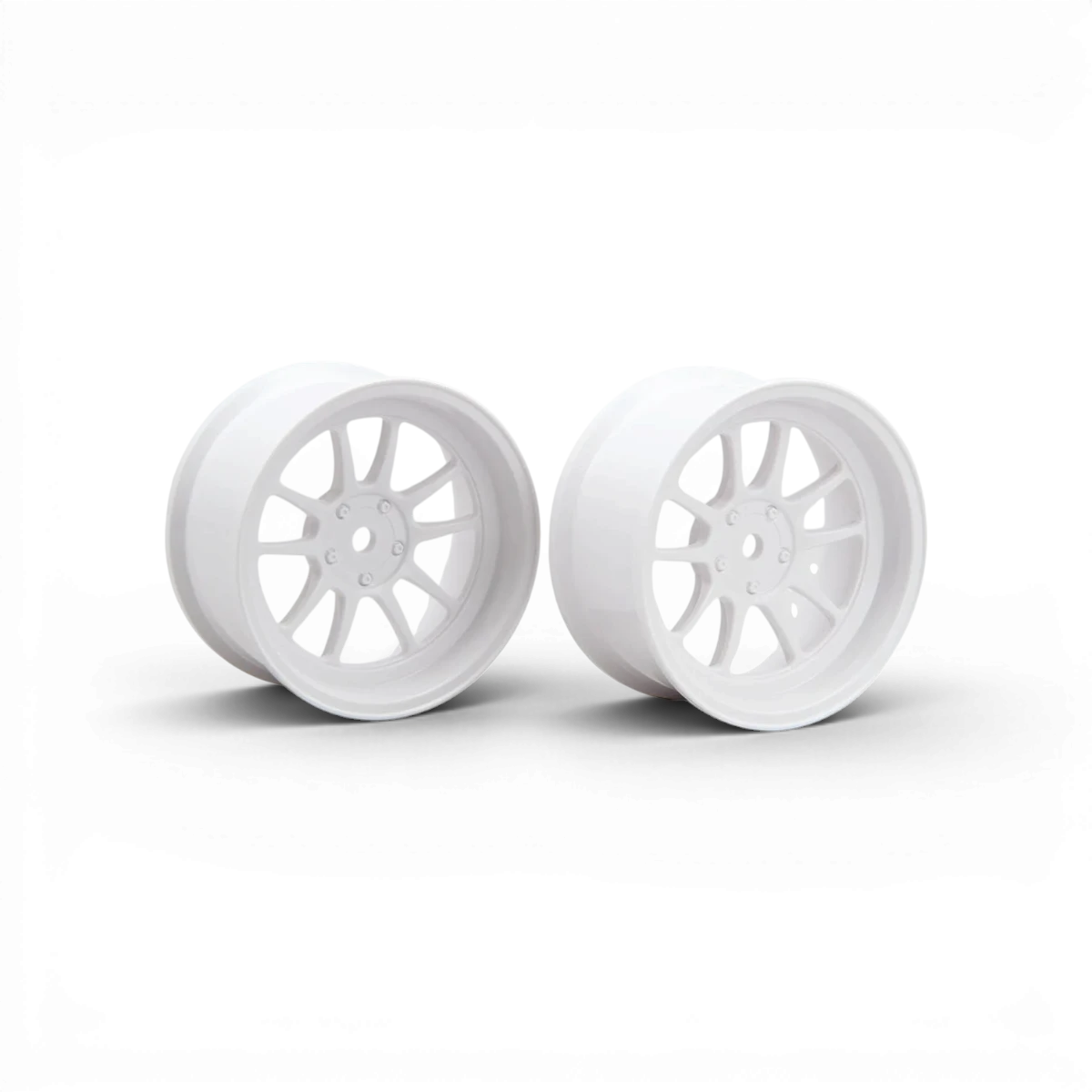 Jantes Shiba Wheel G23 en blanc avec décalage +7, roues de voiture de la marque SHIBATA, vue en gros plan.