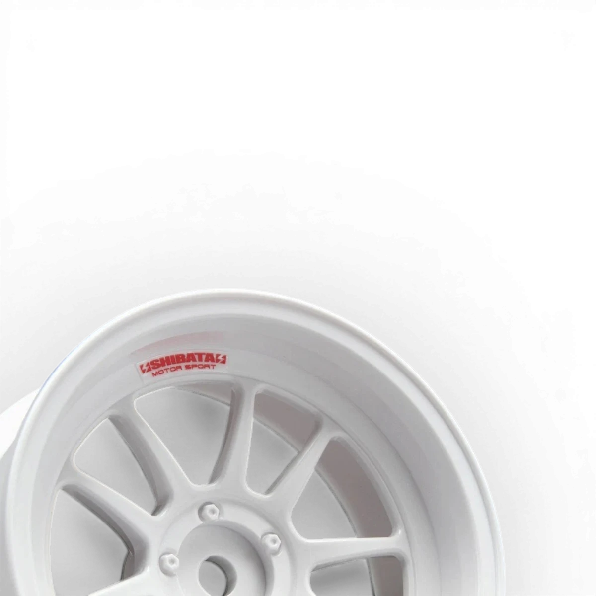 Jantes Shiba Wheel G23 blanc avec décalage +7, roues en alliage léger pour voiture, marque SHIBATA.