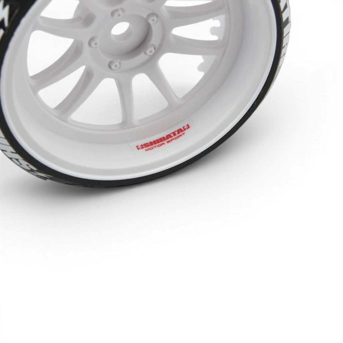 Jantes Shiba Wheel G23 Offset +7 en blanc, roue en alliage pour voiture, marque SHIBATA, vue de face.