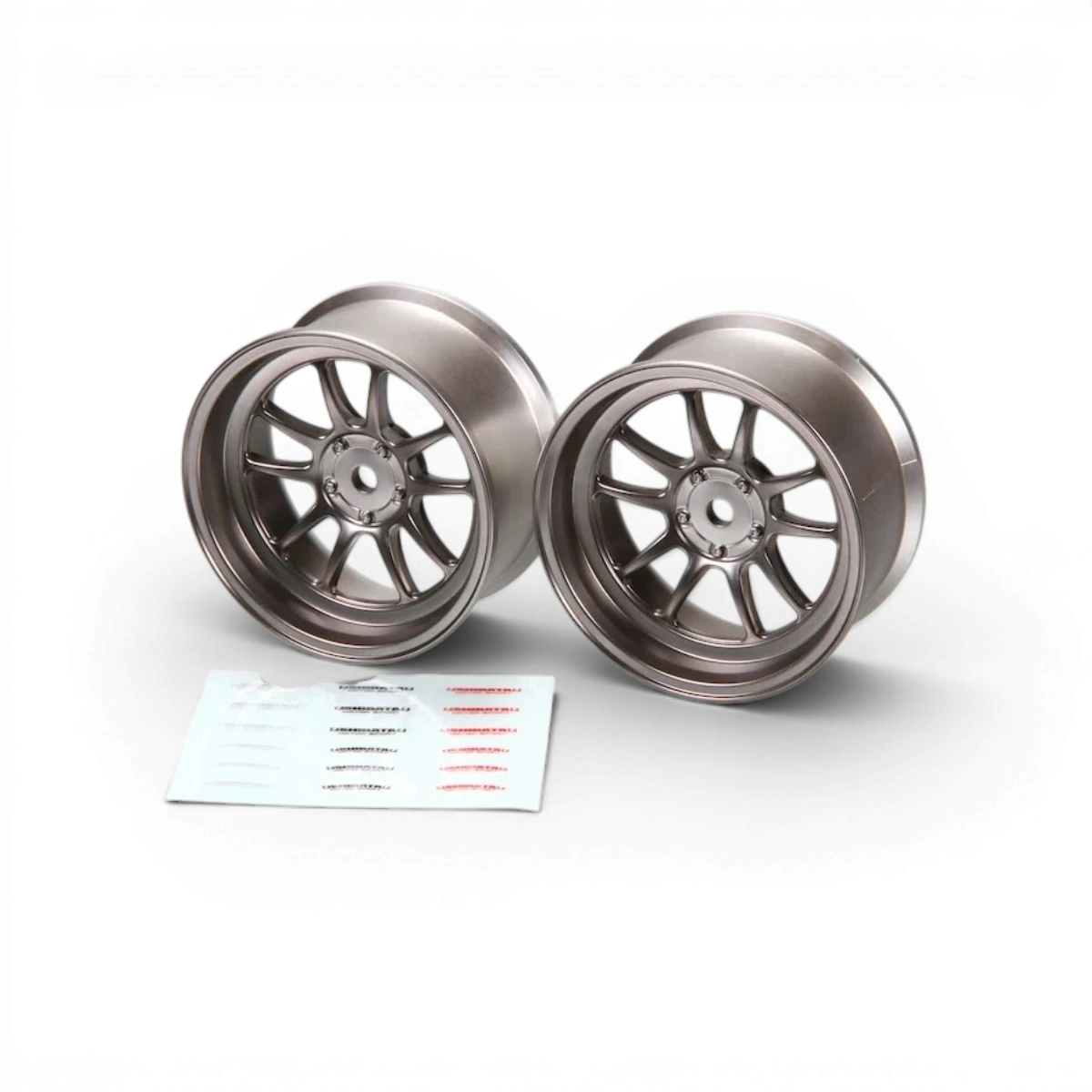 Jantes Shiba Wheel G23 Offset +7 en gris titane, roues en alliage léger de la marque SHIBATA, vue de face.