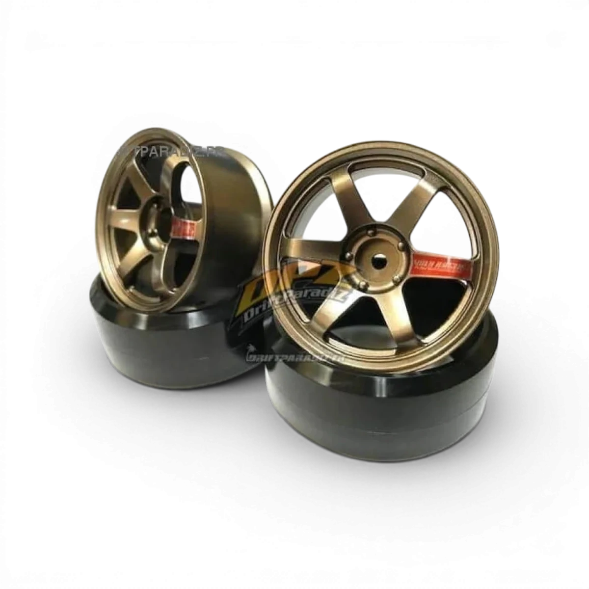 Jantes TE37 en bronze à haute traction, roues en alliage pour voiture, fabriquées par Custom lab's, vue de face.