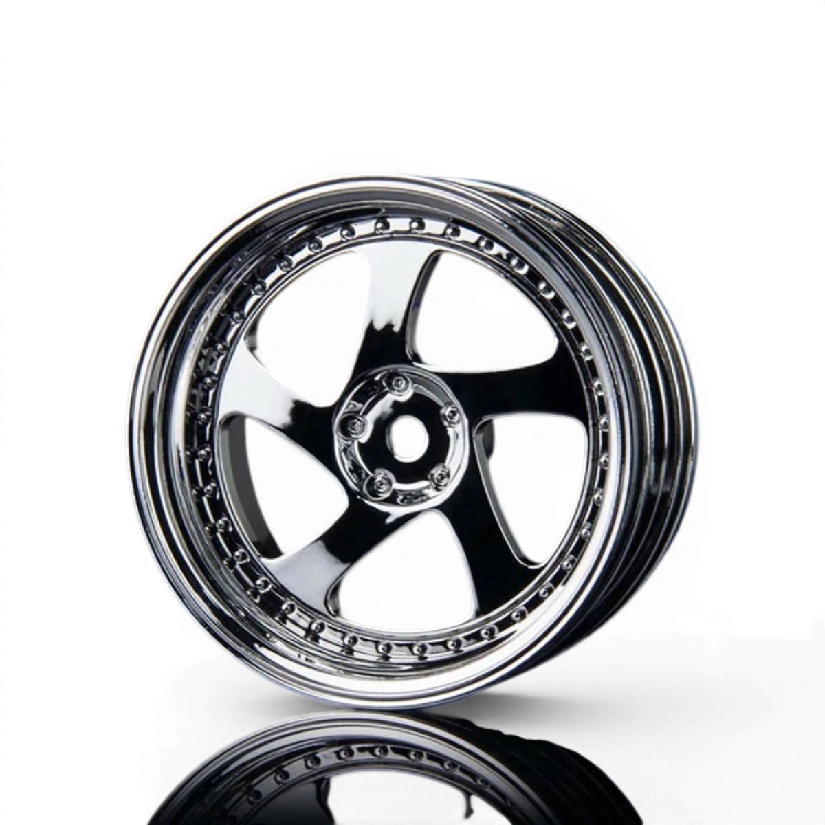 Jantes TMB +5 Chrome de Max Speed Technology, roues en alliage chromé avec design élégant.