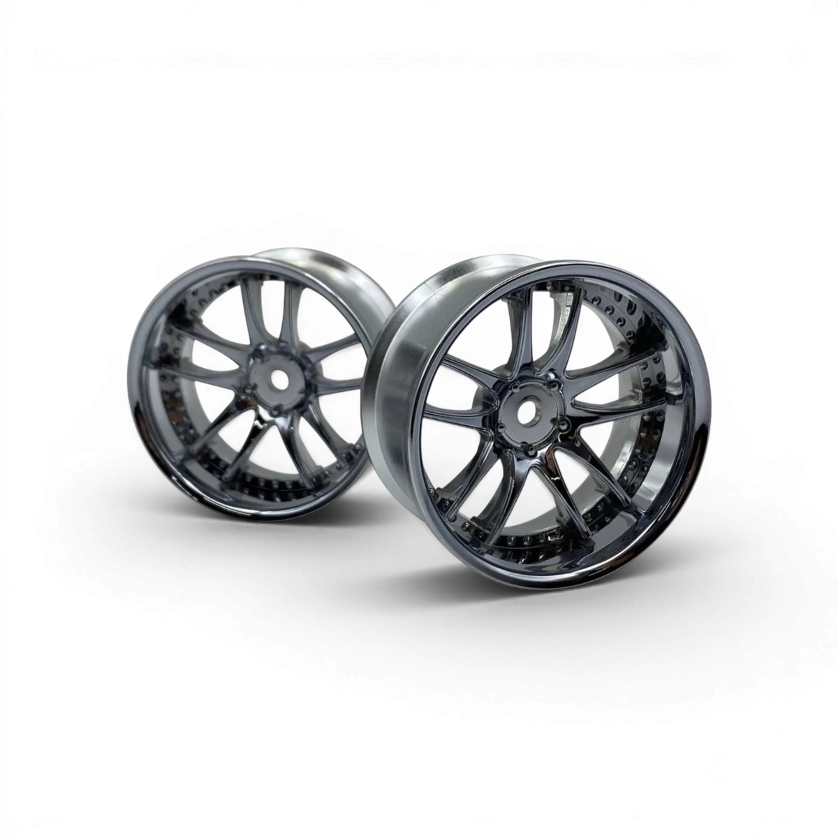 Jantes WORK EMOTION CR3P OFFSET 6 en chrome, roues de haute performance pour voiture, image montrant le design brillant.
