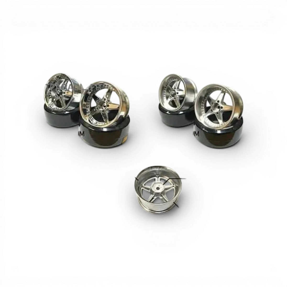 Jantes Work Equip Chromes offset 6, roues en alliage avec finition chromée, conçues par Custom Lab's, visibles sur la photo.