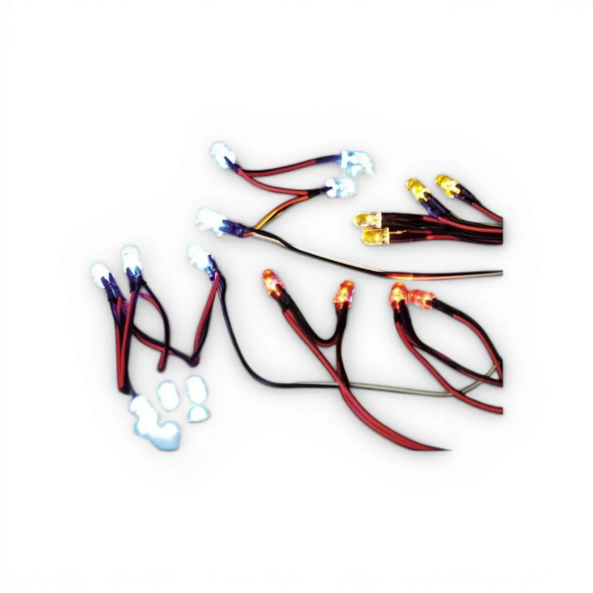 Kit de 10 LED électroniques Killer Body, composants lumineux avec circuit imprimé et connecteurs, pour projets électroniques.