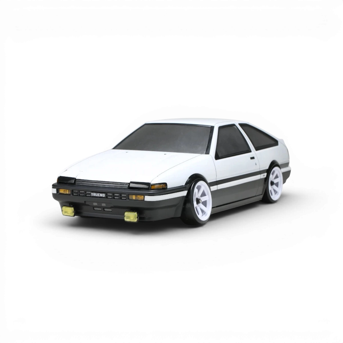 Kit de carrosserie aéro pour Toyota Sprinter AE86 Trueno 3 portes, marque Team Yokomo, visible en détail.