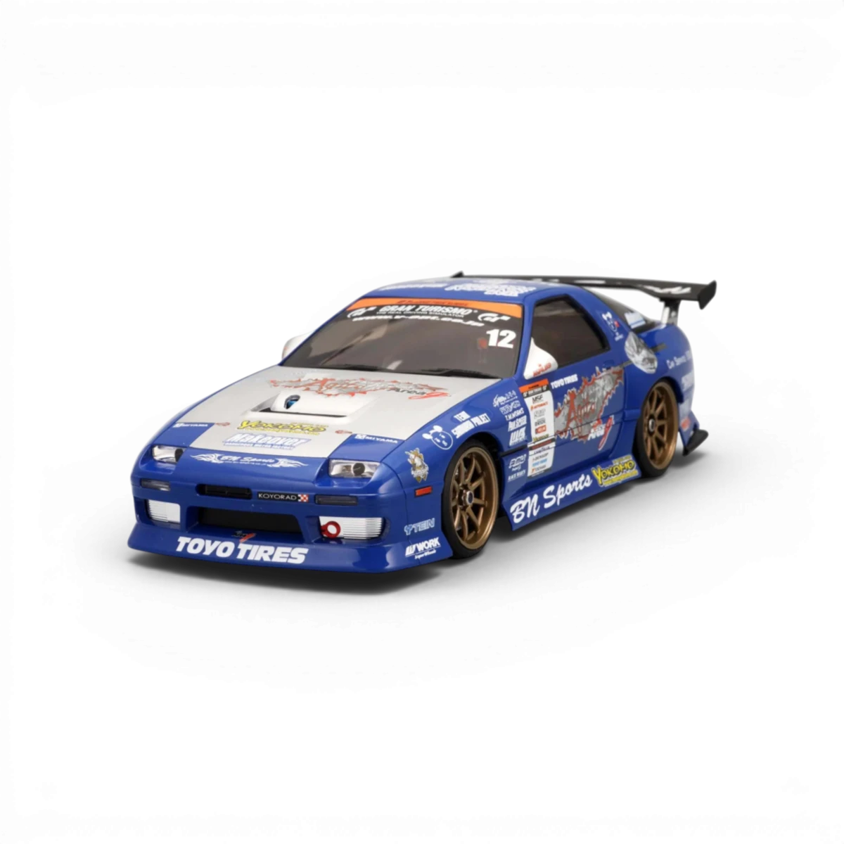 Autocollants personnalisés Team Samurai de Team Yokomo pour la customisation de véhicules de course.