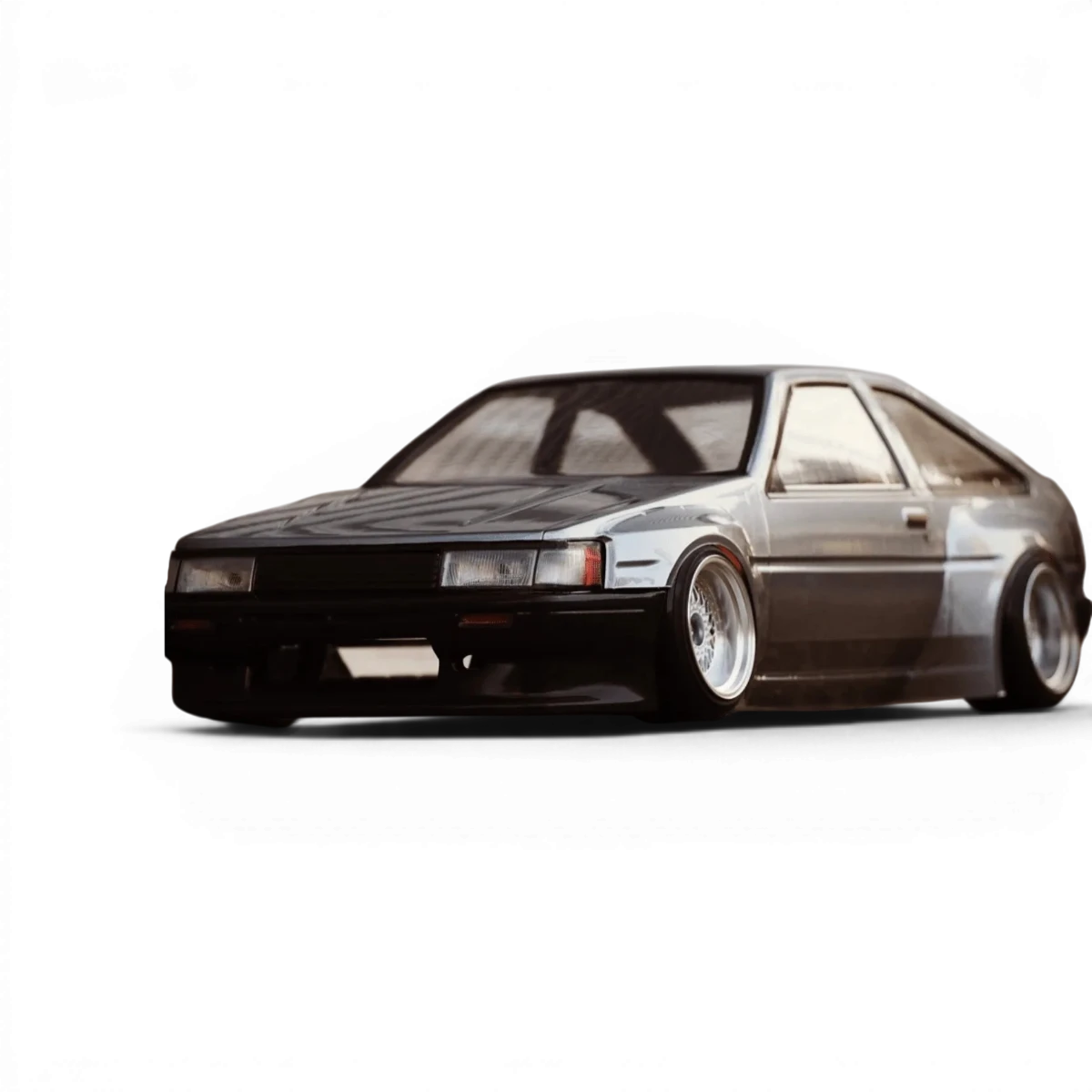 Kit de conversion RC Drift 240mm pour AE86 par Addiction RC Design, ensemble complet avec pièces de haute qualité.