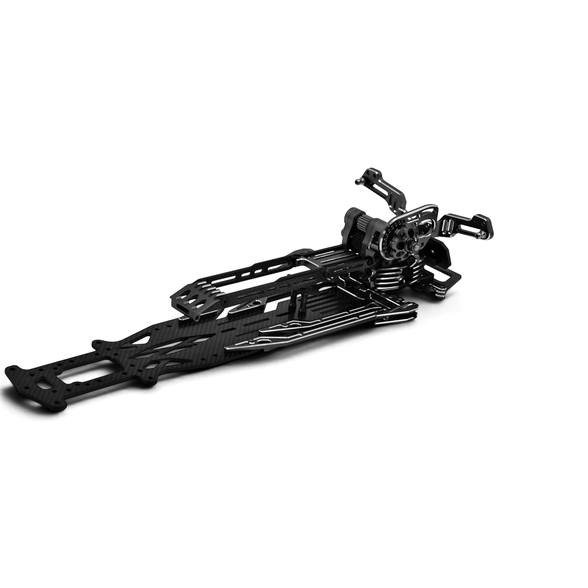 Kit de conversion châssis SV2 de RhinoRacing avec composants métalliques et pièces d'assemblage pour modèles RC.