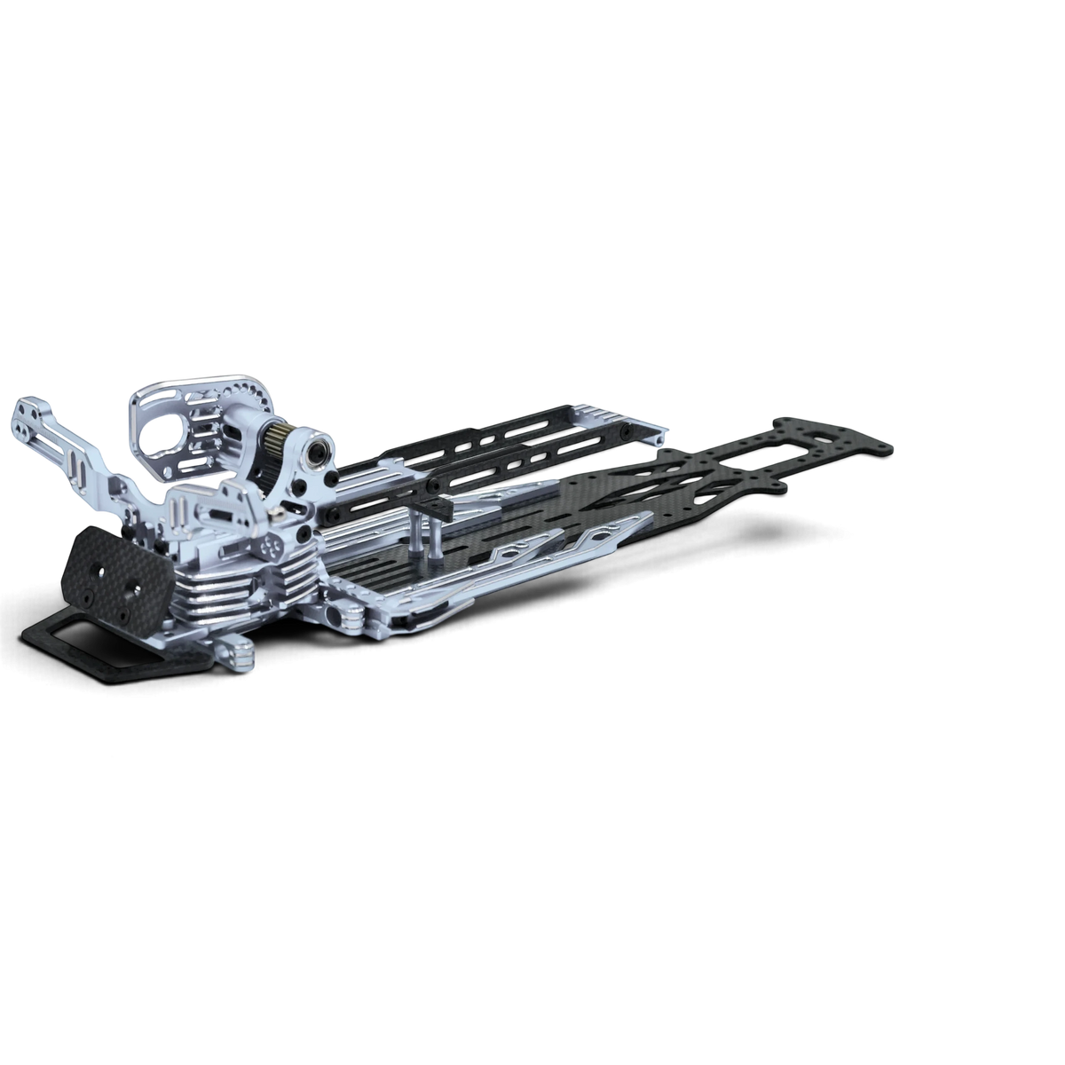 Kit de conversion châssis SV2 de RhinoRacing avec composants en métal et plastique, prêt à être installé sur un véhicule.
