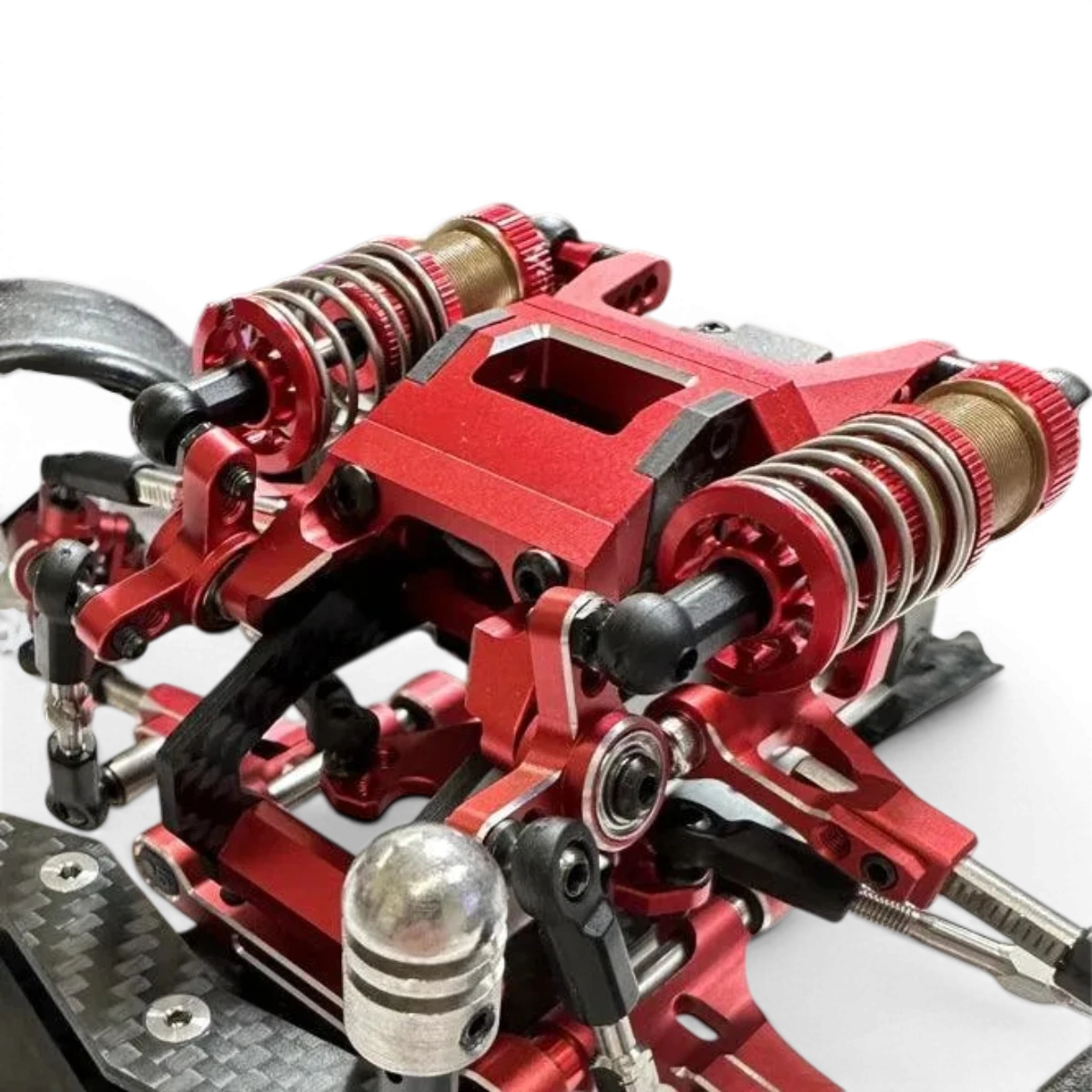 Kit Hydra Shark IFS RhinoRacing, système de suspension avant pour moto, avec composants en acier et réglages précis.