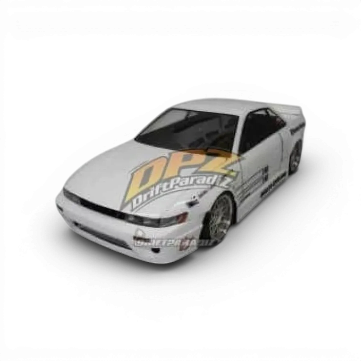 Kit carrosserie Rocket Bunny complet pour Nissan S13, par Addiction RC Design, vue détaillée du set de carrosserie.