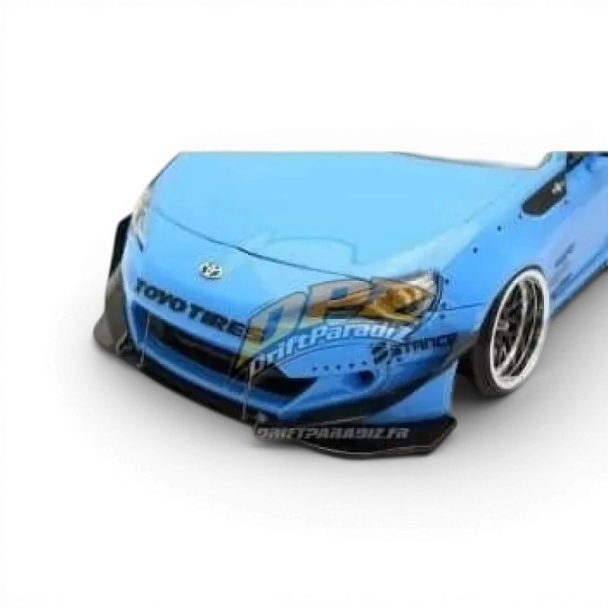 Kit carrosserie Rocket Bunny V2 complet pour Toyota GT86, design Addiction RC, visible en détail sur l'image.