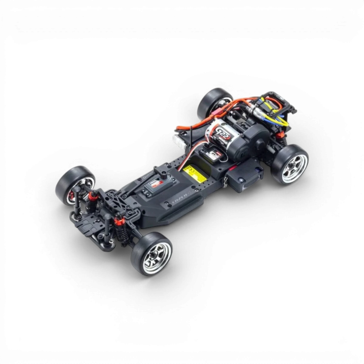 Carrosserie Kyosho Fazer D2 Toyota Tundra Drift Ver. Noire 1:10, prête pour drift, vue de face avec détails de la peinture.