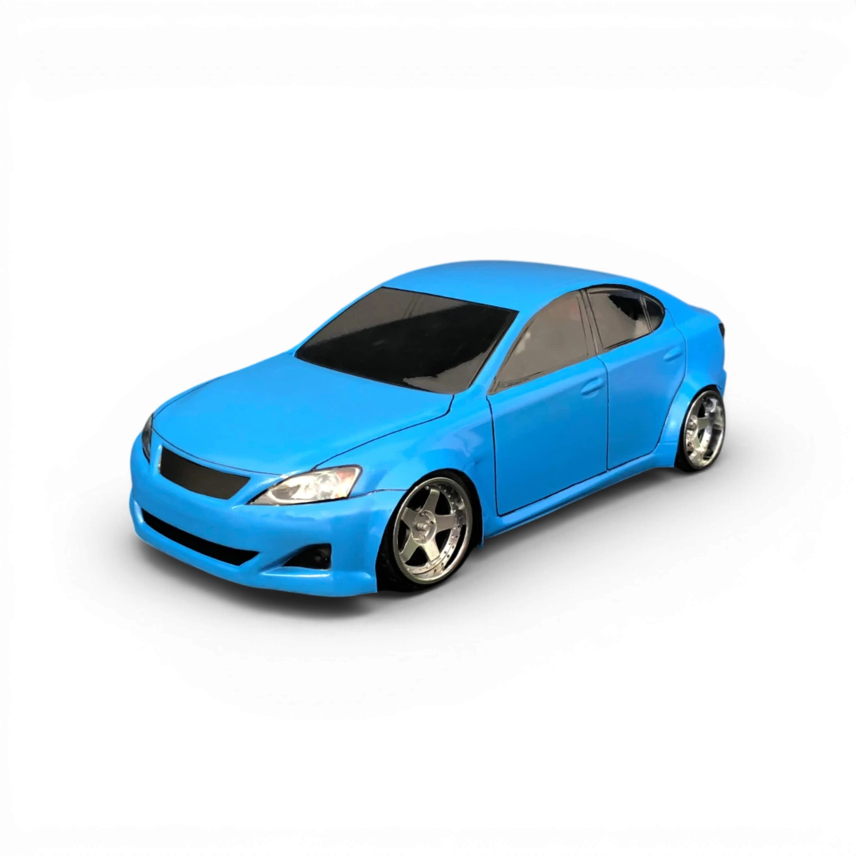 Carrosserie Lexus IS350 Aplastics RC, en plastique, pour modèle réduit de voiture, avec détails réalistes en finition noire.