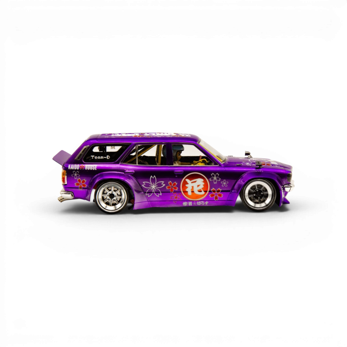 Carrosserie Mazda RX-3 wagon Pandem Mad Mike D1GP pour modèle RC, marque Addiction RC Design, vue de face.