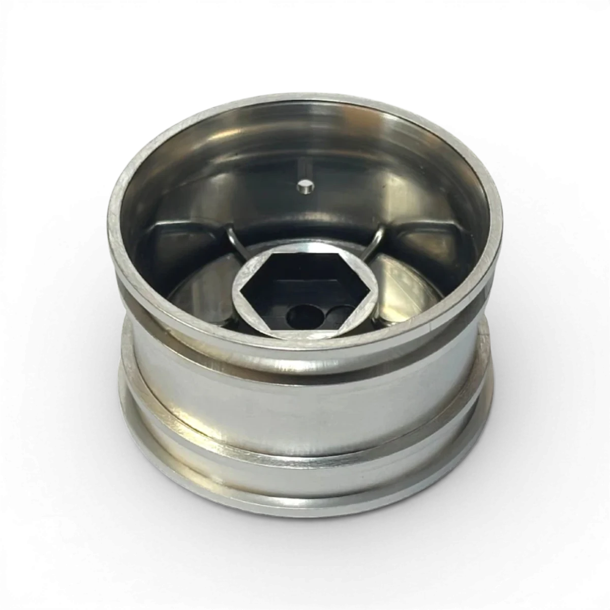 Roues MINI Classic Dish-I Déport +6 en chrome mat de marque Topline, design élégant pour vélo.