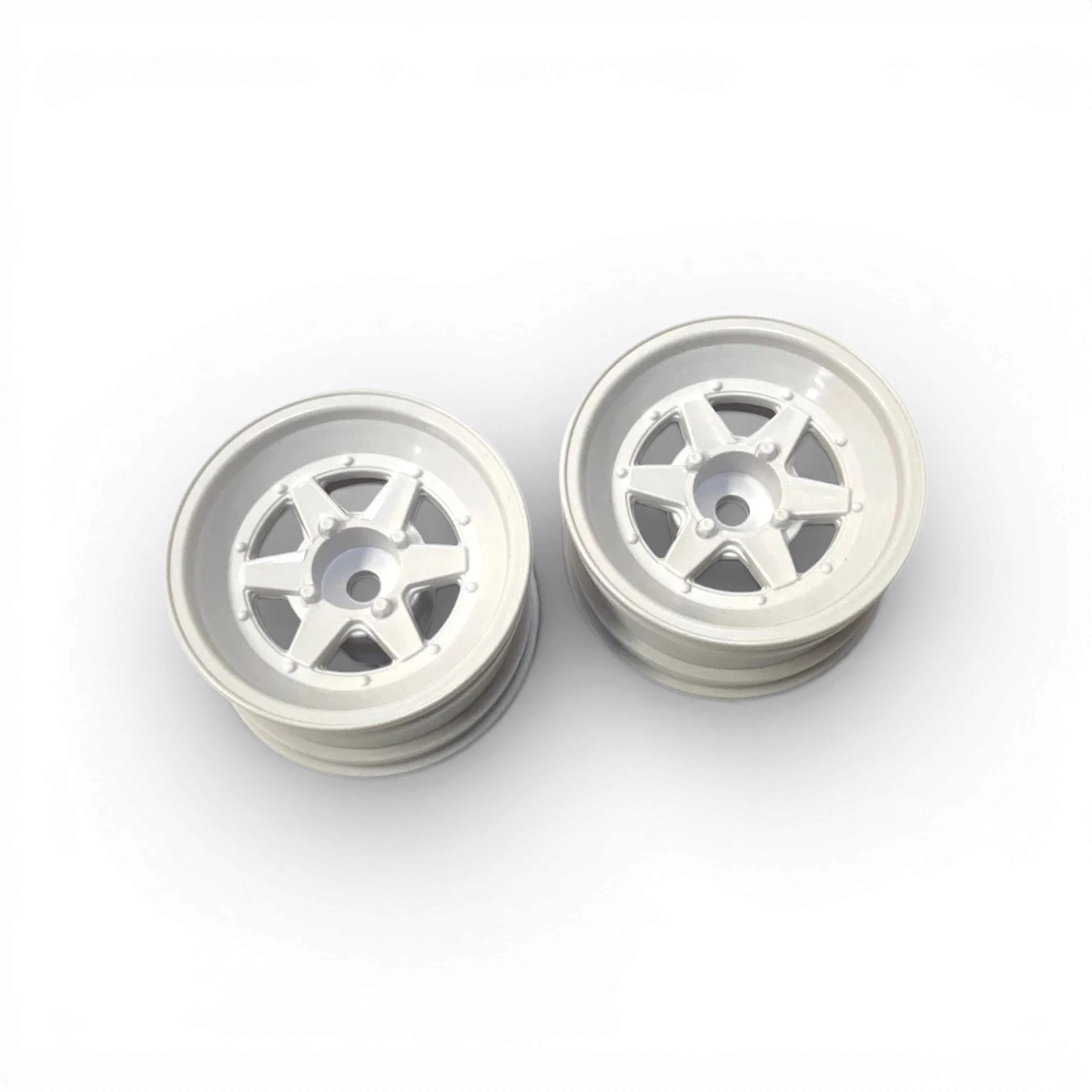 Roues Mini Long Champ XR-4 Offset8 blanches de la marque Topline, avec détails visibles et design compact.