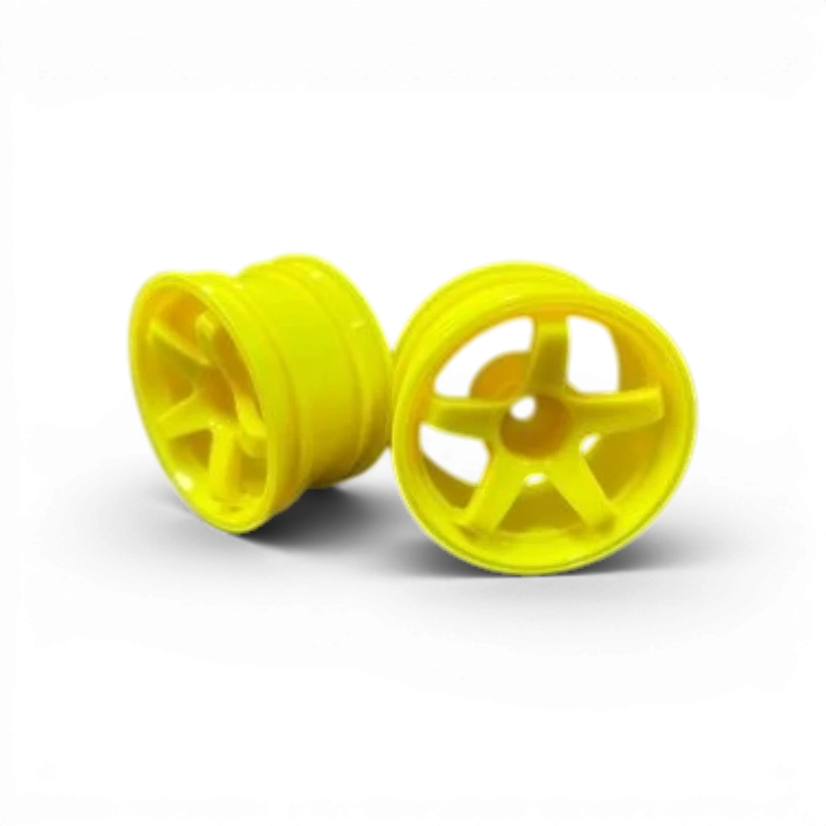 Roues Mini NModel Ver.3 Offset6 jaunes de la marque Topline, vue en gros plan sur le modèle.