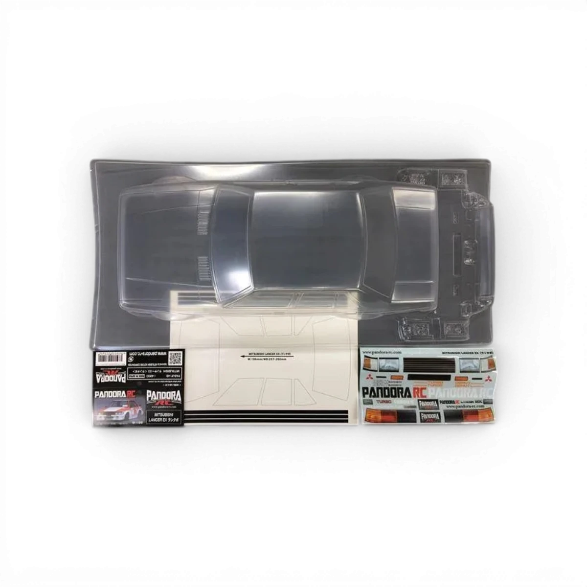 Carrosserie pour Mitsubishi Lancer EX de Pandora RC, détail réaliste et finition précise, adaptée pour voitures RC.