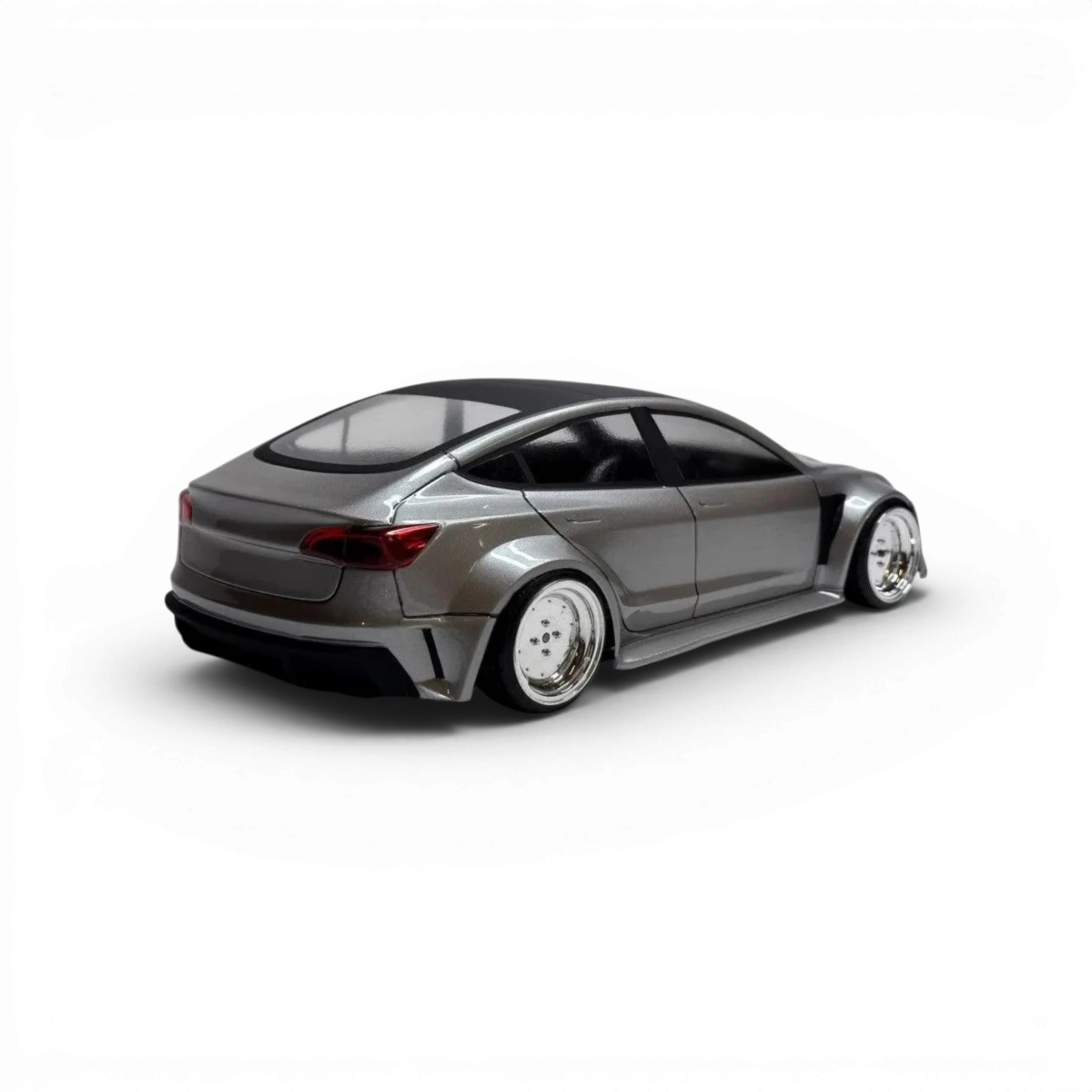 Voiture Model 3 de carrosserie Aplastics RC, vue de face avec détails de la carrosserie en plastique.