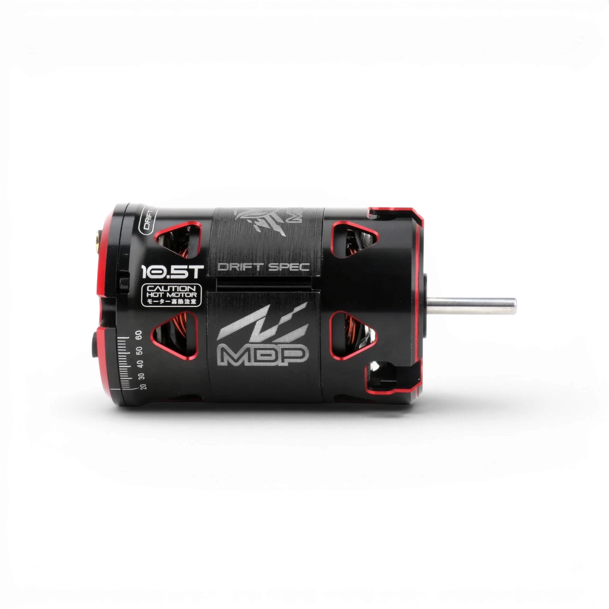 Moteur brushless Maclan Drift Performance MDP 10.5T pour voiture RC, vue en gros plan avec détails du moteur électronique.