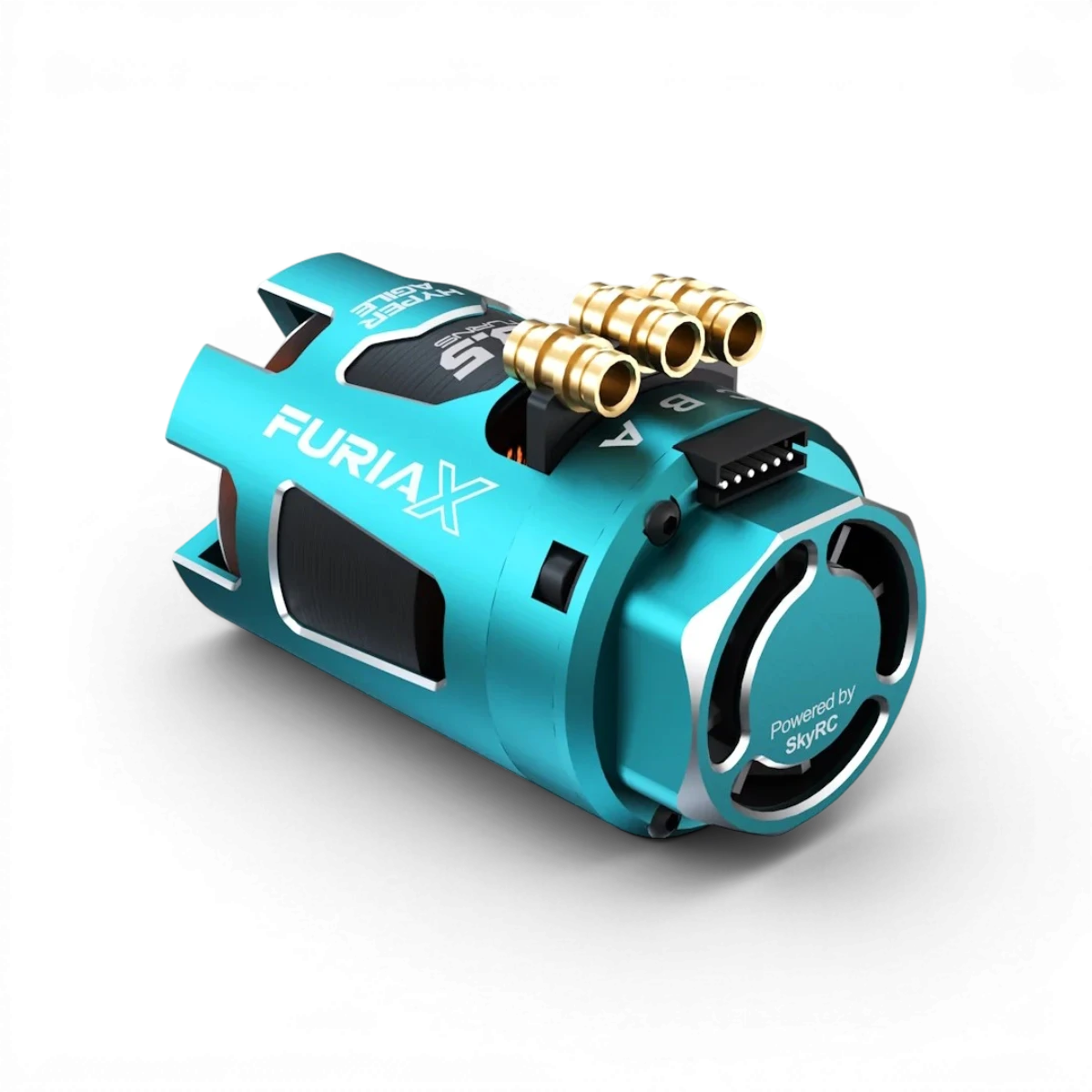 Moteur brushless FuriaX Supa Agile 10.5T SkyRc avec ventilateur intégré, électronique pour voitures RC hautes performances.
