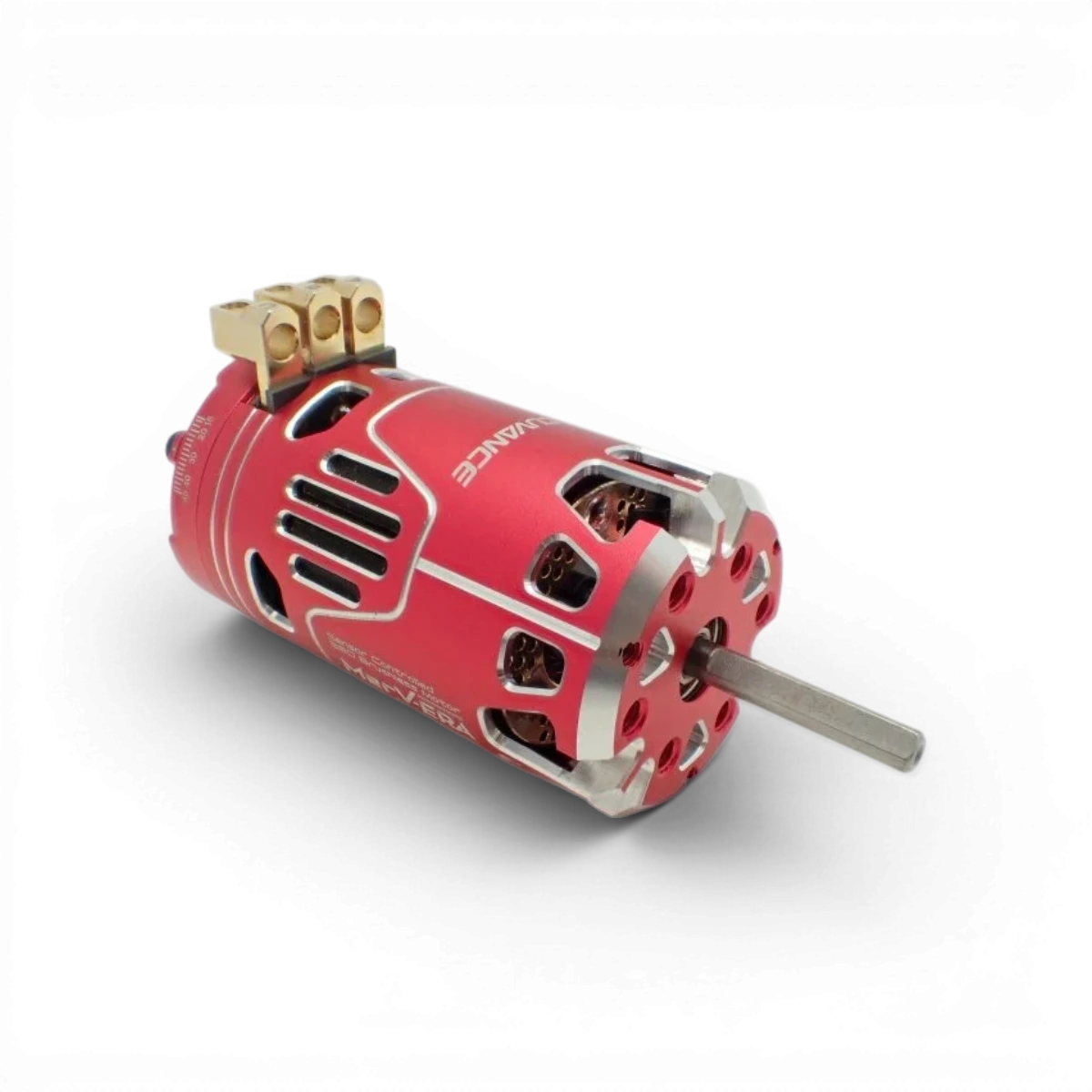 Moteur brushless MerV-ERA 10.5T Acuvance, électronique pour RC, avec détails visibles sur le corps du moteur.