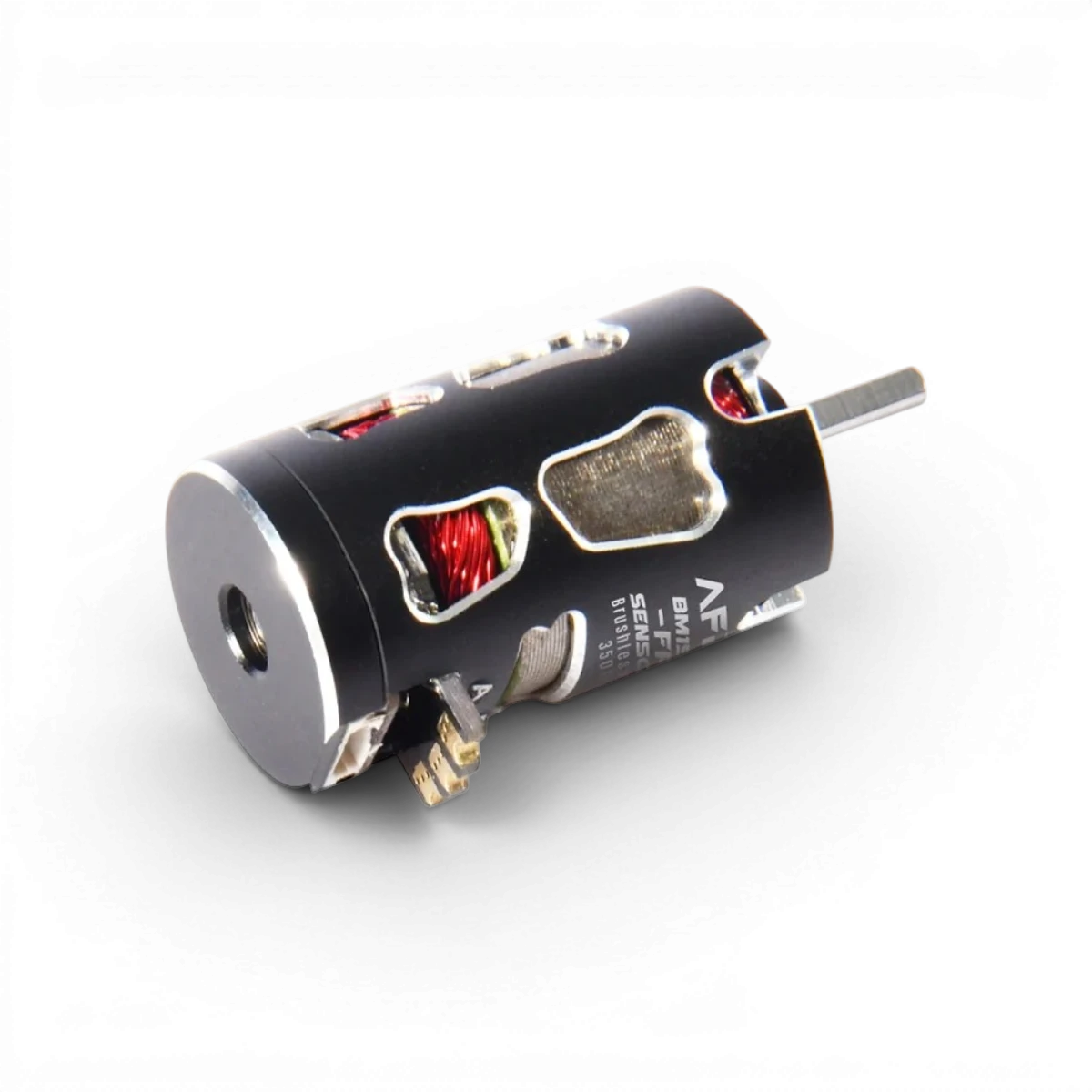 Moteur brushless sensored AFRC 3500kv, 4500kv ou 5500kv pour drone ou modèle réduit, visible avec bobines et connecteurs.