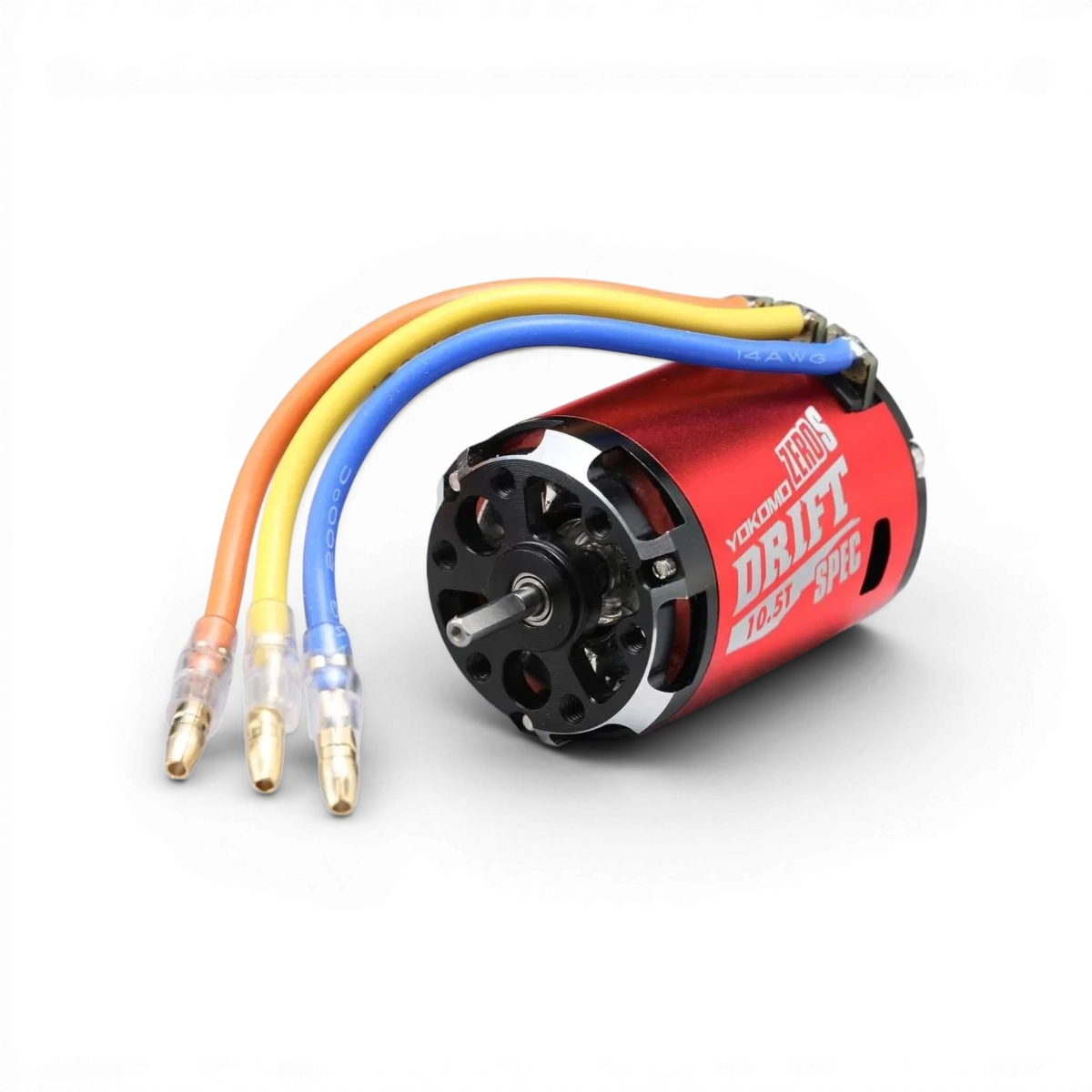 Moteur brushless sensored ZERO-S Drift 10.5T de Team Yokomo, moteur électronique pour voitures RC, vue de l'image.