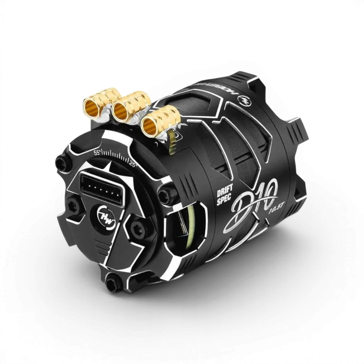 Moteur drift Hobbywing Xerun D10 Brushless 10.5T noir et gris, électronique haute performance pour RC voitures.
