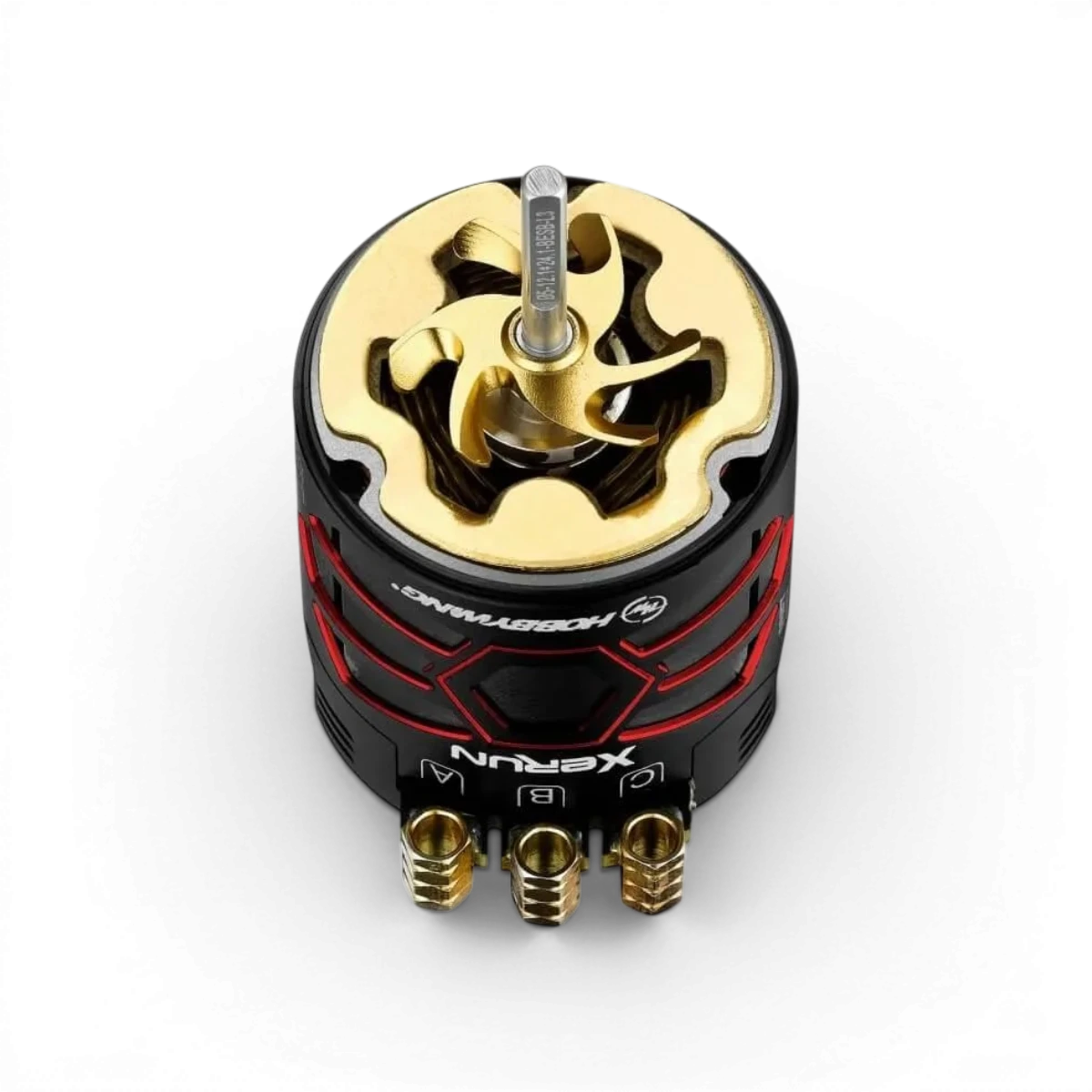 Moteur brushless Hobbywing Xerun D10 13.5T pour drift, noir et rouge, électronique haute performance.